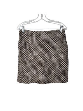 Nautica Houndstooth Wool Blend Side Zip Skirt 4